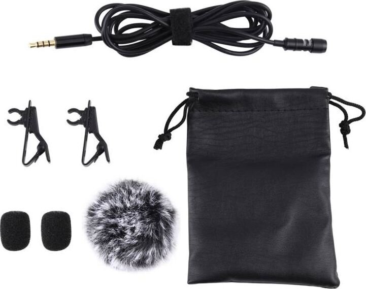 Puluz laidinis mikrofonas 3.5 mm jungtimi, 3 m kaina ir informacija | Mikrofonai | pigu.lt
