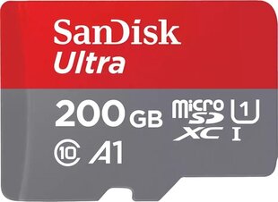 SanDisk Ultra MicroSDXC 200 GB цена и информация | Карты памяти для фотоаппаратов, камер | pigu.lt