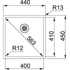 Nerūdijančio plieno virtuvinė plautuvė Franke Box BXX 210/110-40 kaina ir informacija | Virtuvinės plautuvės | pigu.lt