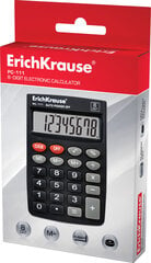 Калькулятор ПК-111, ErichKrause, 8-ми разрядный дисплей цена и информация | Канцелярские товары | pigu.lt