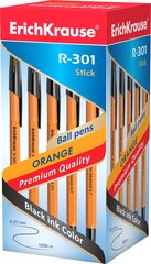 Ручка шариковая R-301 Orange, ErichKrause, толщина 0,7мм, кончик черный. цена и информация | Письменные принадлежности | pigu.lt