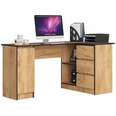 Письменный стол NORE B20, правый вариант, коричневый
