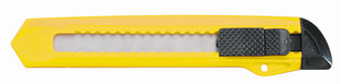 Нож 18 мм, желто-черный цена и информация | Механические инструменты | pigu.lt