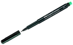 Žymeklis permanentinis Faber-Castell 1523 S, 0.4 mm, su trintuku, juodas 1213-049 цена и информация | Kanceliarinės prekės | pigu.lt