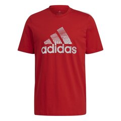 Marškinėliai vyrams Adidas Extrusion Motion Puff-Print Logo Graphic, raudoni kaina ir informacija | Sportinė apranga vyrams | pigu.lt