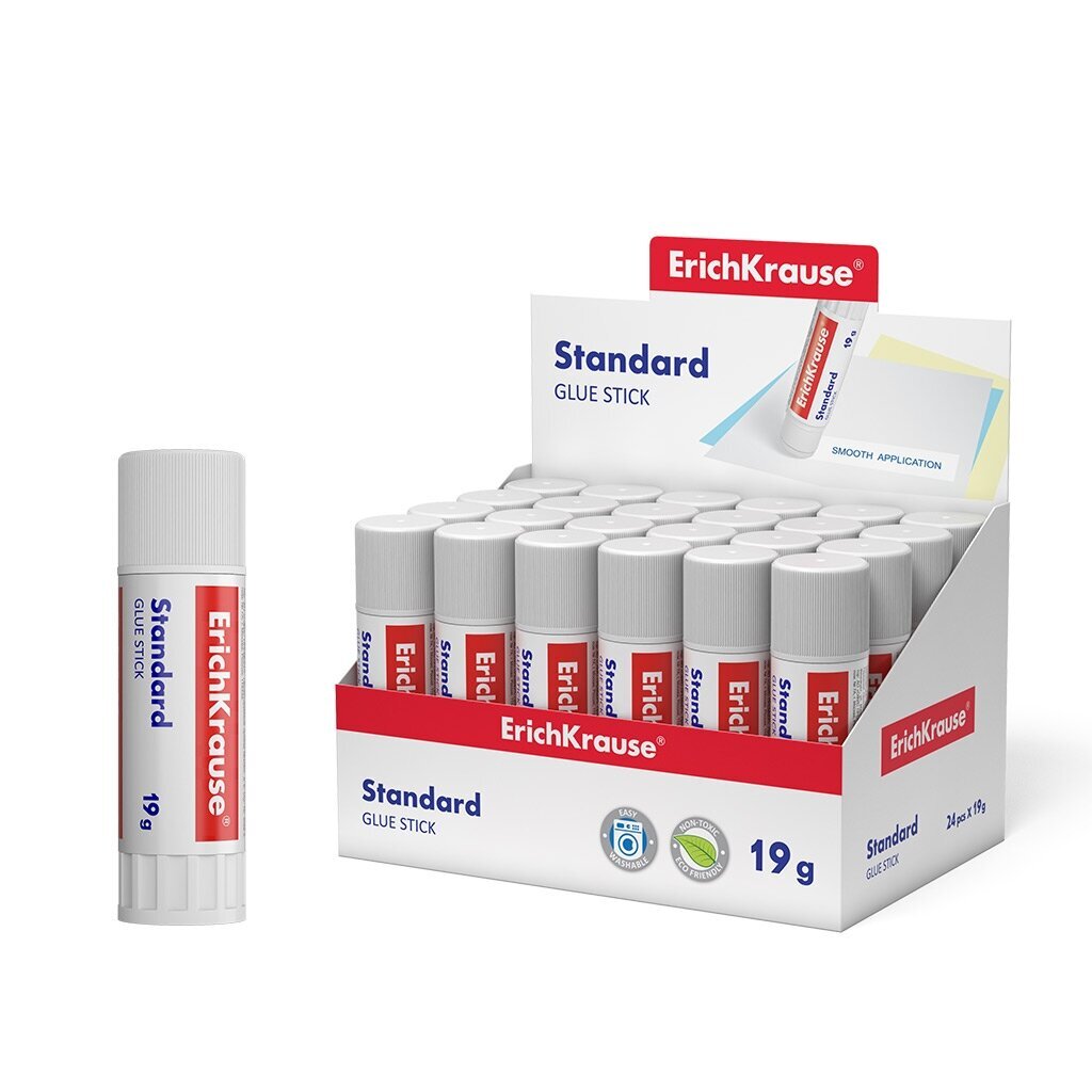 Pieštukiniai klijai ErichKrause® Standard, 19 g , 1 vnt kaina ir informacija | Kanceliarinės prekės | pigu.lt