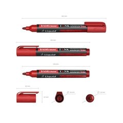 Permanentinis žymeklis TANK LP-600, ErichKrause, storis 2.25mm, apvalia galvute, raudonos sp. kaina ir informacija | Kanceliarinės prekės | pigu.lt