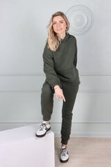 Хлопковый повседневный костюм Oversize, зеленый цена и информация | Женские костюмы | pigu.lt