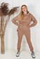 Medvilninis laisvalaikio Oversize kostiumėlis, smėlio spalvos kaina ir informacija | Kostiumėliai moterims | pigu.lt