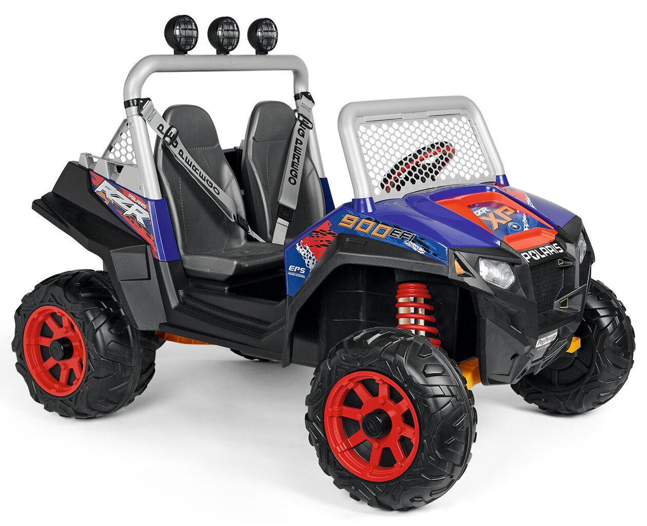 Dvivietis vaikiškas elektrinis visureigis Peg Perego Polaris RZR 900 XP 24V, mėlynas цена и информация | Elektromobiliai vaikams | pigu.lt