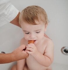 Silikoniniai dantų šepetukai kūdikiams Mushie, 2 vnt kaina ir informacija | Higienos priemonės | pigu.lt