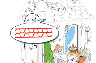 Бумажный дом Mochtoys цена и информация | Детские игровые домики | pigu.lt