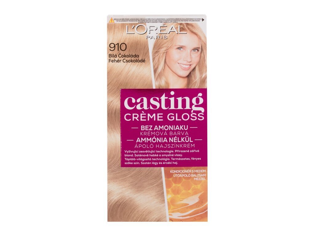 Plaukų dažai L’oréal Paris Casting Creme Gloss, 910 White Chocolate kaina ir informacija | Plaukų dažai | pigu.lt