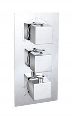 Potinkinis dušo ir vonios komplektas su termostatu Mexen Cube 7in1, 40x40 cm, Chrome kaina ir informacija | Dušo komplektai ir panelės | pigu.lt