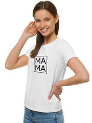 Marškinėliai moterims Mama, balti kaina ir informacija | Marškinėliai moterims | pigu.lt