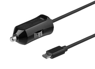 Automobilinis kroviklis DELTACO Micro USB, 2.4 A, 1 m kabelis, 12 W / USB-CAR129 kaina ir informacija | Krovikliai telefonams | pigu.lt