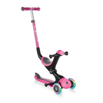 Paspirtukas Globber GO-UP Deluxe Lights / Deep pink kaina ir informacija | Paspirtukai | pigu.lt