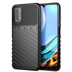 Thunder Case Flexible Tough Rugged Cover TPU Case, skirtas Xiaomi Poco M3 / Xiaomi Redmi 9T, juodas kaina ir informacija | Telefono dėklai | pigu.lt