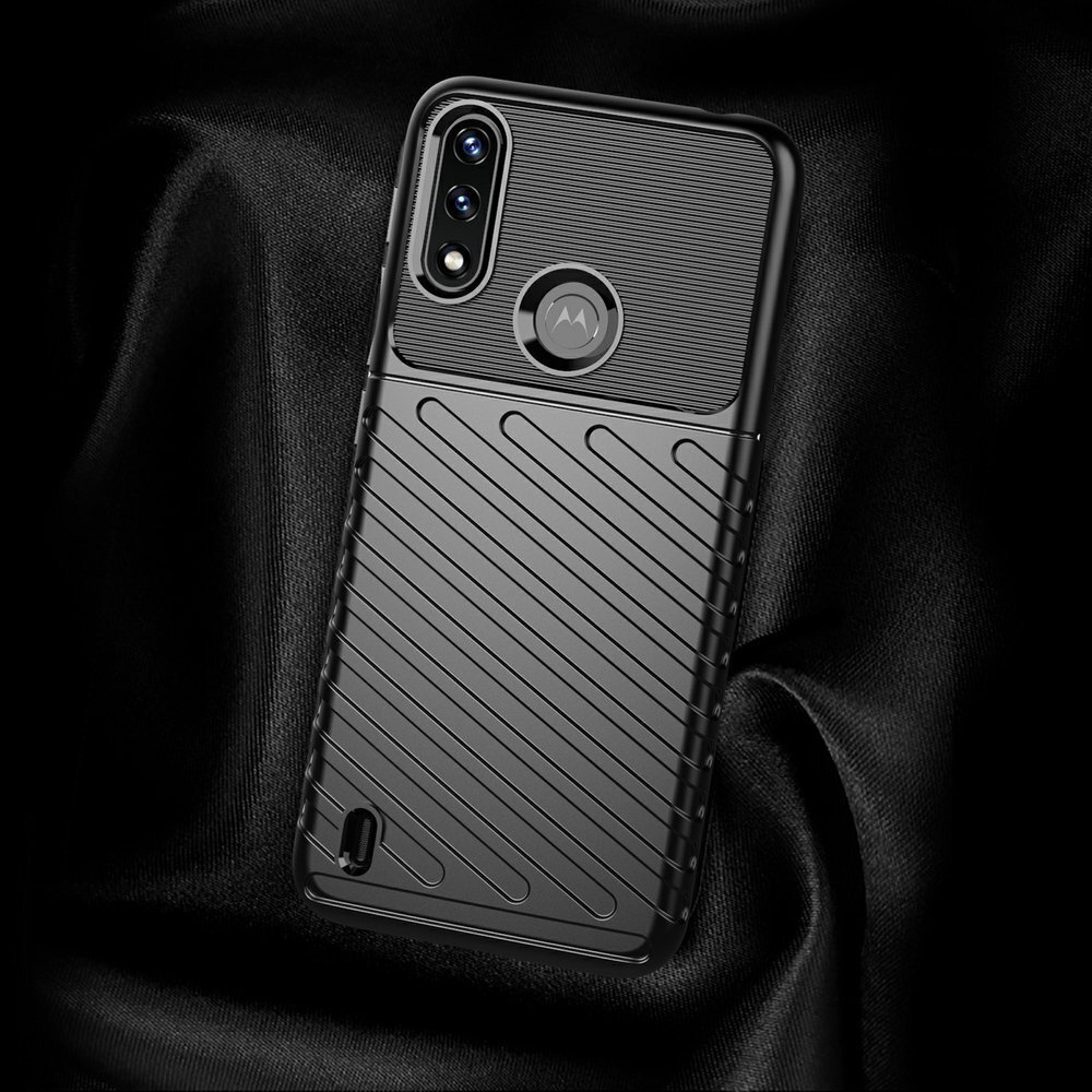 Thunder Case flexible armored cover, skirtas Motorola Moto E7 Power, juodas цена и информация | Telefono dėklai | pigu.lt