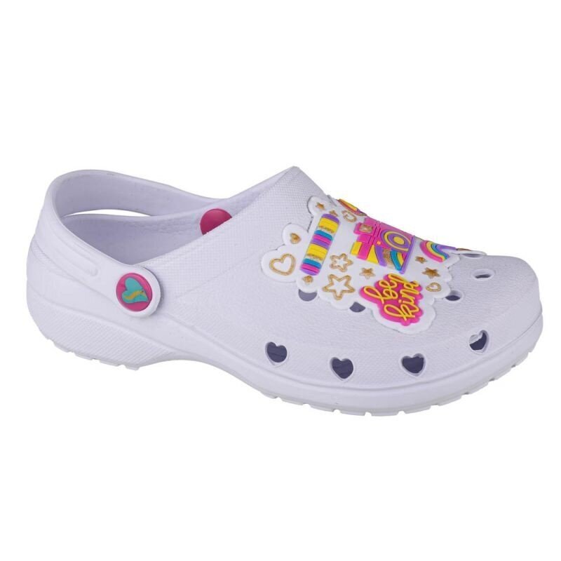 Guminės klumpės mergaitėms Skechers Heart Charmer Photobomb Jr 308003L-WMLT 308003L-WMLT, baltos kaina ir informacija | Guminės klumpės vaikams | pigu.lt