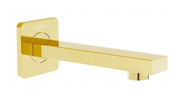 Potinkinis dušo ir vonios komplektas su termostatu Mexen Cube 7in1, 30x30 cm, Gold kaina ir informacija | Dušo komplektai ir panelės | pigu.lt