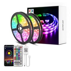 Išmanioji RGB 5050 LED juosta su bluetooth funkcija 20 m ir muziko sinchronizacija kaina ir informacija | LED juostos | pigu.lt