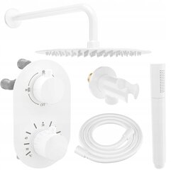 Potinkinis dušo komplektas su termostatu Mexen Kai 6in1, 30 cm, White kaina ir informacija | Dušo komplektai ir panelės | pigu.lt
