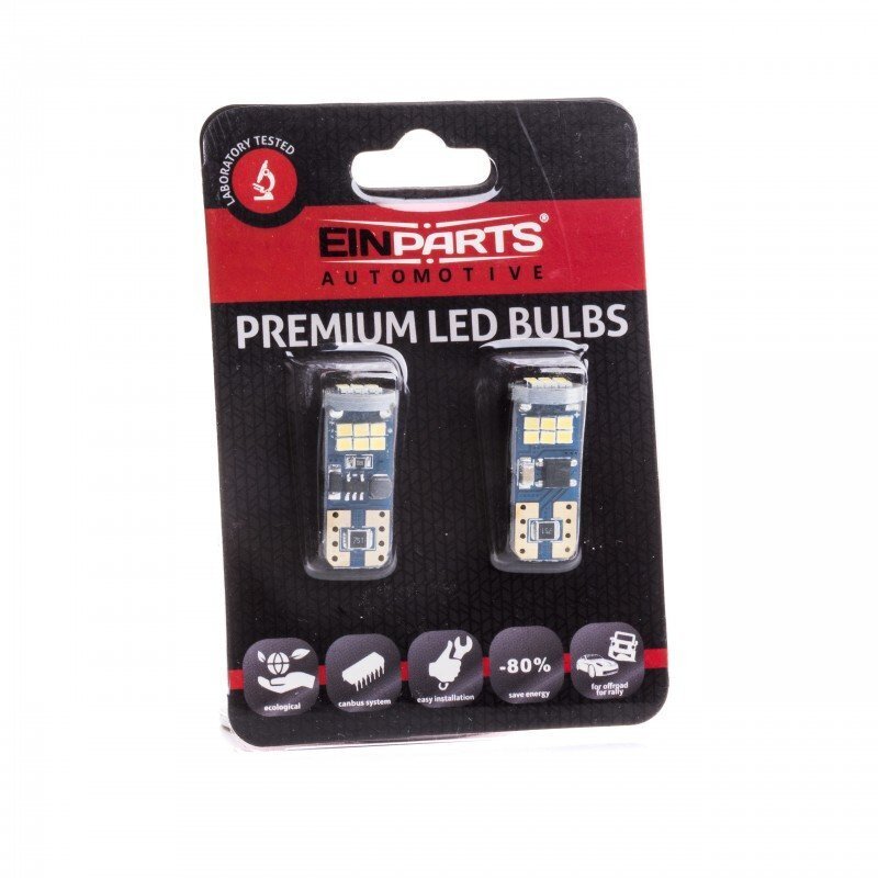 Automobilinės lemputės Einparts EPL198, LED W5W T10 18 SMD, 2vnt kaina ir informacija | Automobilių lemputės | pigu.lt