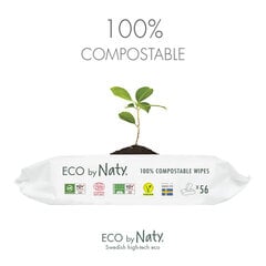 Drėgnos servetėlės Eco by Naty, 56 vnt. kaina ir informacija | Drėgnos servetėlės, paklotai | pigu.lt