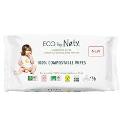 Влажные салфетки Eco by Naty, 56 шт. цена и информация | Одноразовые пеленки и влажные салфетки | pigu.lt