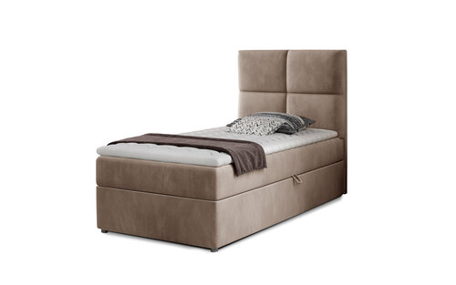 Кровать Nore Rivia 02, 90x200 см, бежевая цена и информация | Кровати | pigu.lt