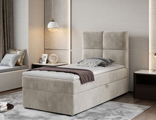 Кровать Nore Rivia 08, 90x200 см, бежевая цена и информация | Кровати | pigu.lt