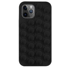 Mocco Bubble Antistress Case for Apple iPhone 12 / 12 Pro Black kaina ir informacija | Telefono dėklai | pigu.lt