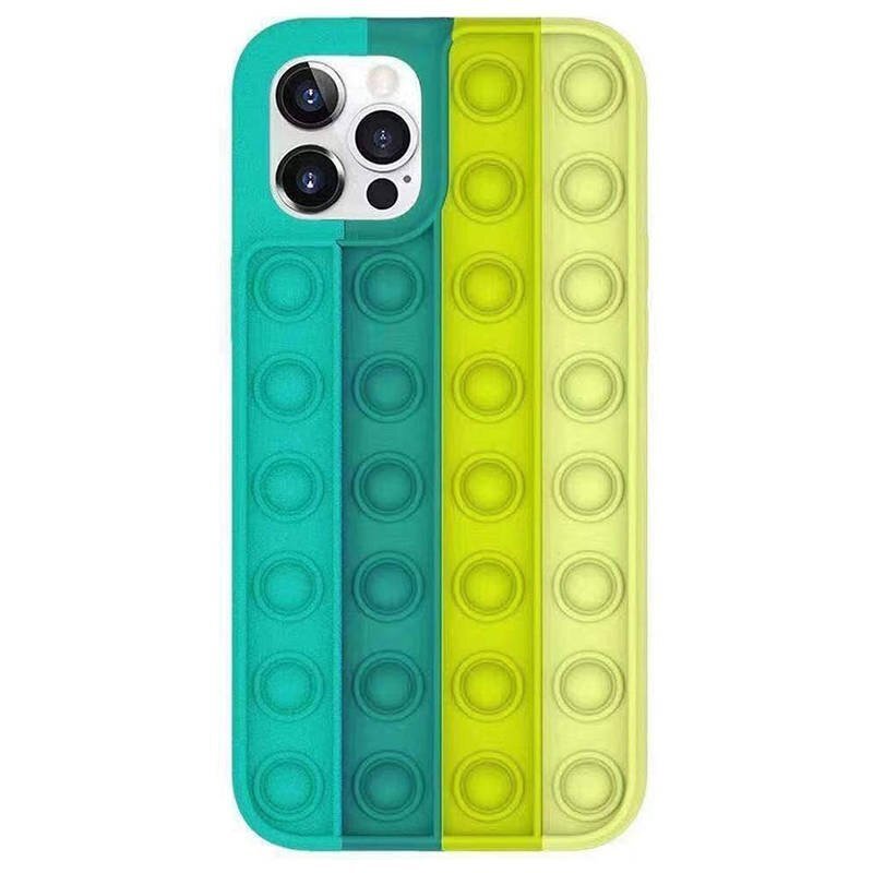 Mocco Bubble Antistress Case for Apple iPhone 12 / 12 Pro Green kaina ir informacija | Telefono dėklai | pigu.lt