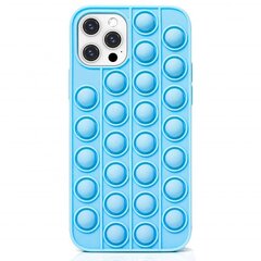 Mocco Bubble Case Антистрессовый Cиликоновый чехол для Apple iPhone 12 Pro Max Синий цена и информация | Чехлы для телефонов | pigu.lt