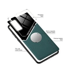 Mocco Lens Leather Back Case for Apple iPhone 12 Pro Green kaina ir informacija | Telefono dėklai | pigu.lt