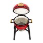 Kamado grilis su priedais Zyle 39,8 cm, Starter, ZY16KSRDSET, raudonas kaina ir informacija | Kepsninės, griliai | pigu.lt