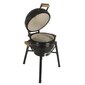 Kamado grilis su priedais Zyle 39,8 cm, Starter, ZY16KSBLSET, juodas kaina ir informacija | Kepsninės, griliai | pigu.lt