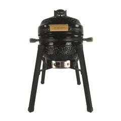 Kamado гриль с аксессуарами Zyle 39,8 см, Starter, ZY16KSBLSET, черный цена и информация | Грили | pigu.lt