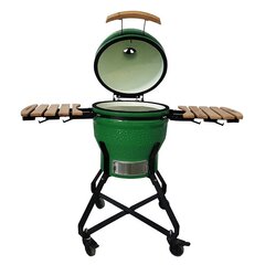 Kamado grilis su priedais Zyle 45 cm, Medium, ZY18KSGRSET, žalias kaina ir informacija | Kepsninės, griliai | pigu.lt