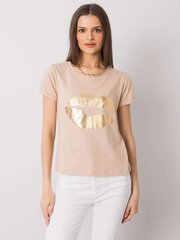 Marškinėliai moterims Suave 291999512, smėlio spalvos kaina ir informacija | Marškinėliai moterims | pigu.lt