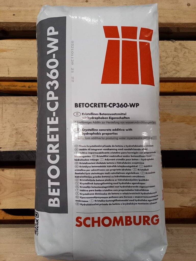 Kristalinis hidroizoliacinis betono priedas Betocrete-CP-360-WP, 17kg kaina ir informacija | Sandarinimo medžiagos | pigu.lt