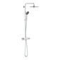 GROHE Vitalio Joy 260 termostatinė dušo sistema su 3-jų srovių 260mm lietaus galva ir 3-jų srovių 110mm dušeliu, vandenį taupanti, chromas, 26403002 kaina ir informacija | Dušo komplektai ir panelės | pigu.lt