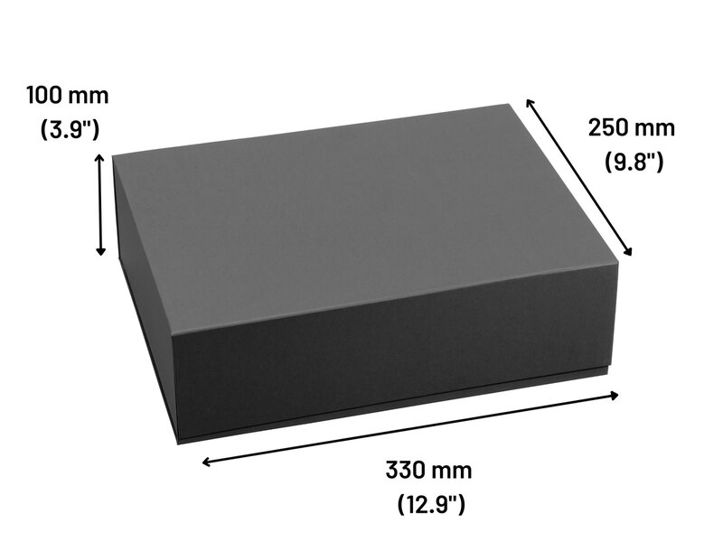 Magnetinė dėžutė A4 330x250x100mm, juoda internetu