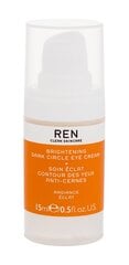 Осветляющий крем для глаз Ren Clean Skincare Brightening, 15 мл цена и информация | Сыворотки, кремы для век | pigu.lt