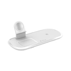 Беспроводное зарядное устройство Devia 3 в 1 для iPhone / Airpods / Apple Watch 5V / 2A / 15W / + кабель USB-C / белое цена и информация | Зарядные устройства для телефонов | pigu.lt