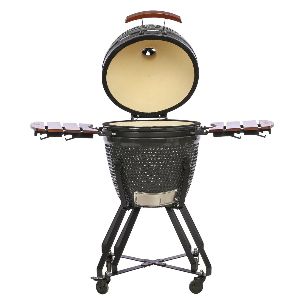 Keraminė kepsninė TunaBone Kamado Classic M, 21", tamsiai pilka цена и информация | Kepsninės, griliai | pigu.lt