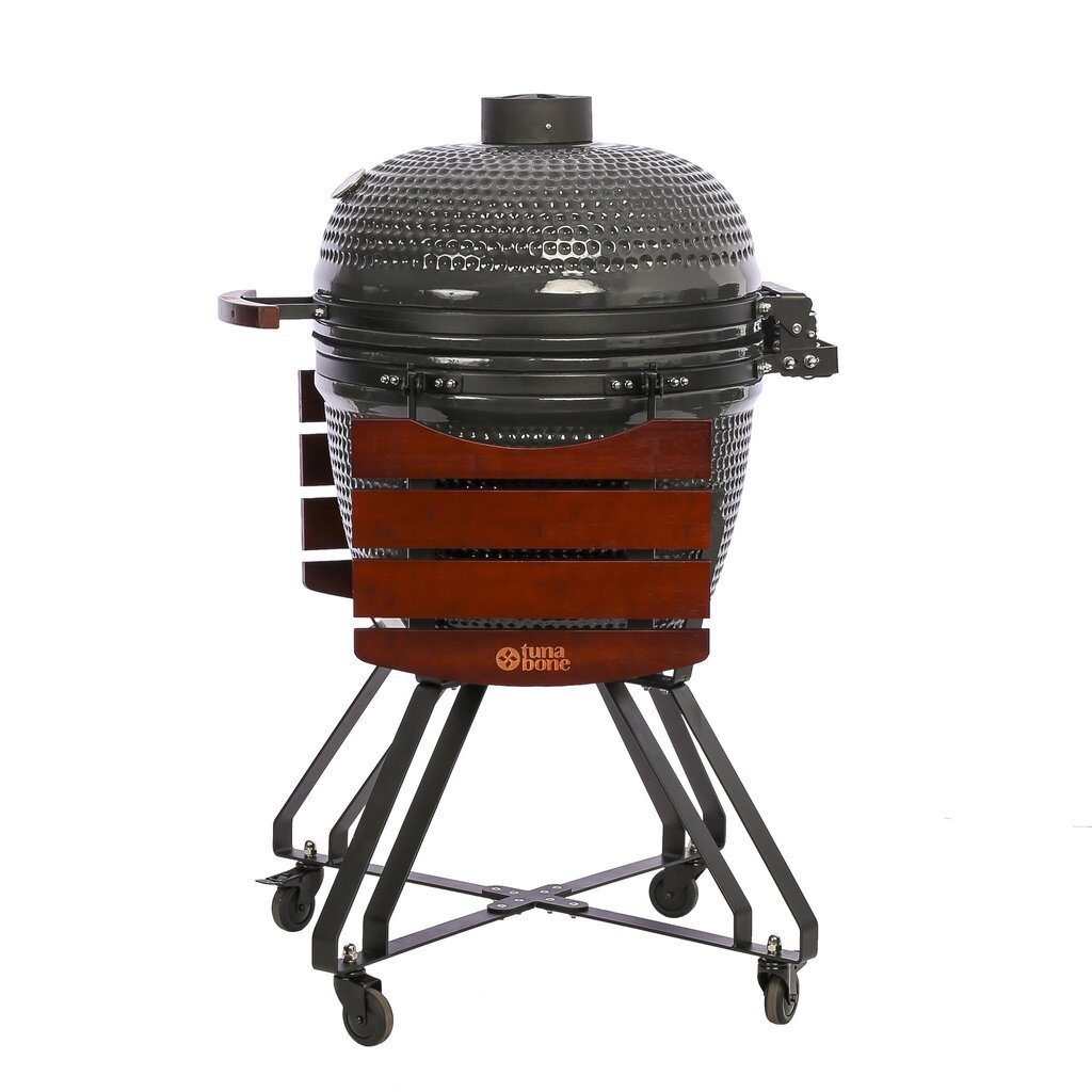 Keraminė kepsninė TunaBone Kamado classic L, 59,5 cm pilka kaina ir informacija | Kepsninės, griliai | pigu.lt