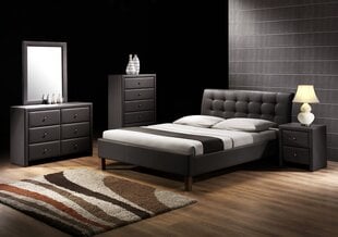 Кровать Halmar Samara 160x200 см, черный цена и информация | Кровати | pigu.lt