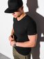 Marškinėliai vyrams Ombre basic S1369, juodi цена и информация | Vyriški marškinėliai | pigu.lt